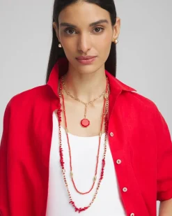 Convertible Beaded Pendant Necklace