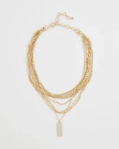 Convertible Gold Pave Pendant Necklace