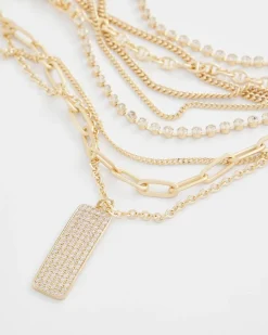 Convertible Gold Pave Pendant Necklace