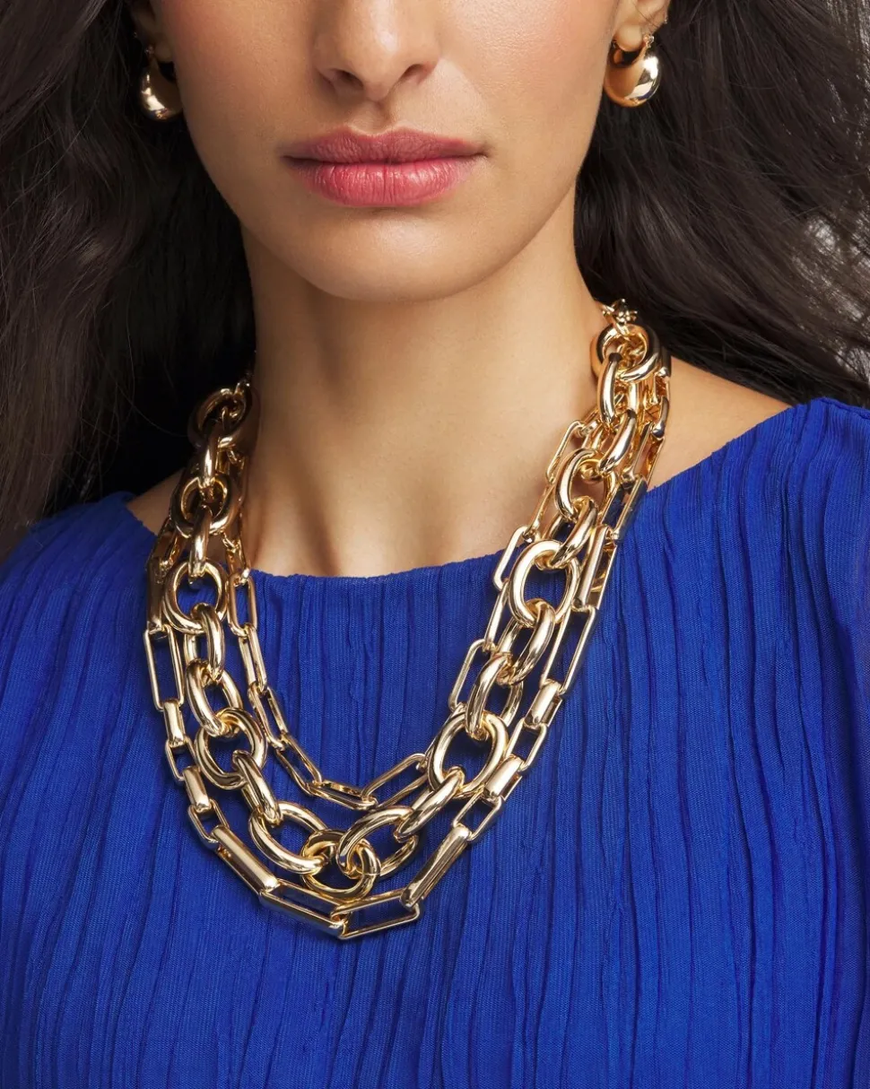 Convertible Three-Strand Chain Necklace
