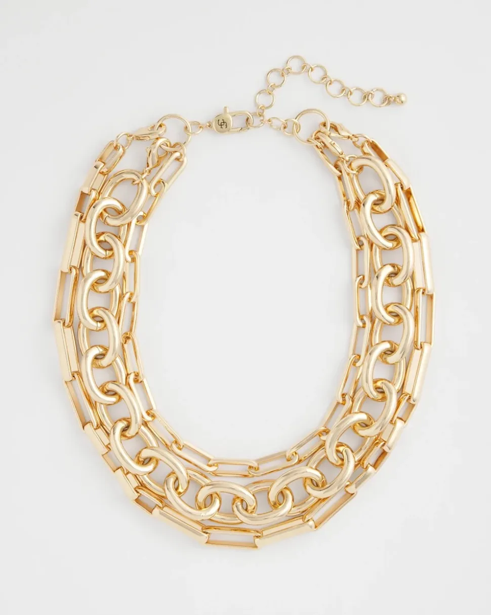 Convertible Three-Strand Chain Necklace