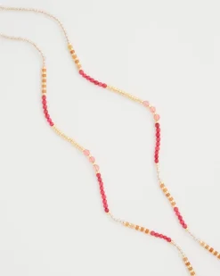 Coral Genuine Stone Long Necklace