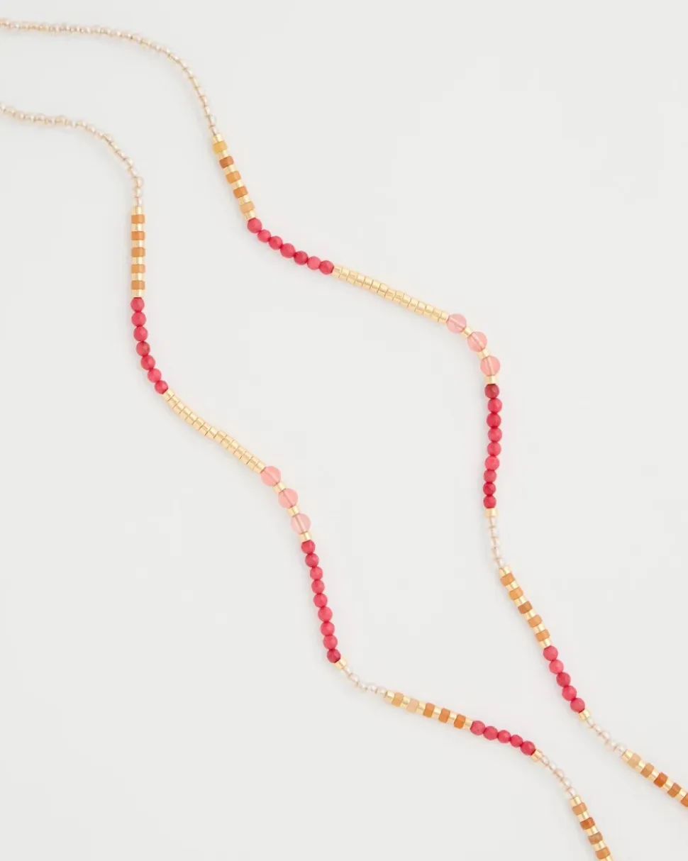 Coral Genuine Stone Long Necklace