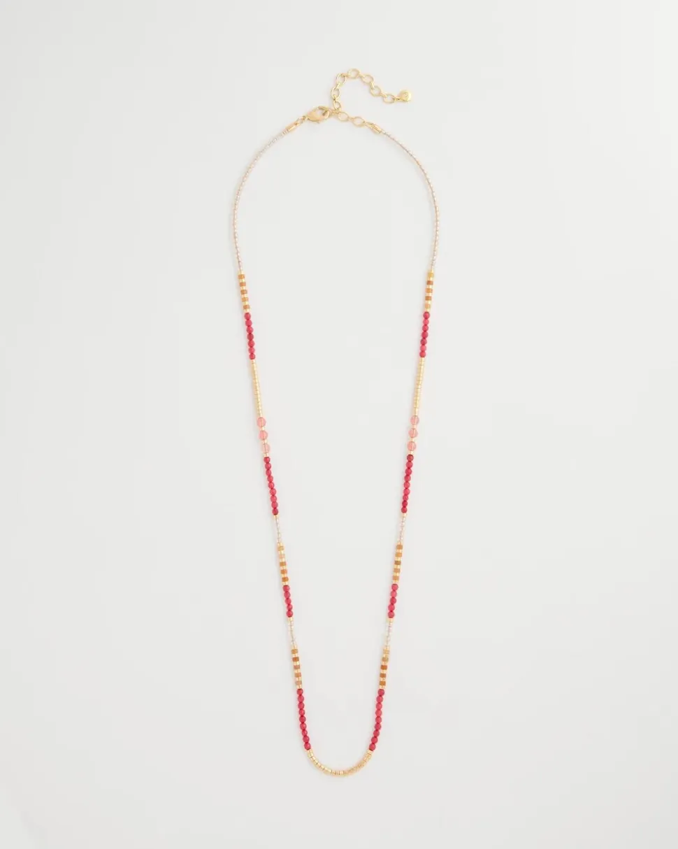 Coral Genuine Stone Long Necklace