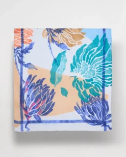 Coral Motif Oblong Scarf