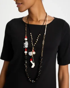 Corded Short Pendant Necklace