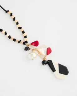 Corded Short Pendant Necklace