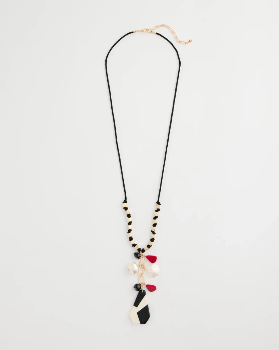 Corded Short Pendant Necklace