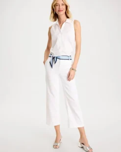 Cotton-Blend Classic Sleeveless Shirt
