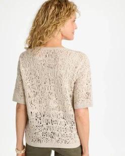 Cotton-Blend Dolman Pullover Sweater