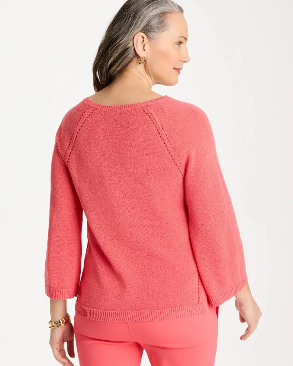 Cotton-Blend Pullover Sweater