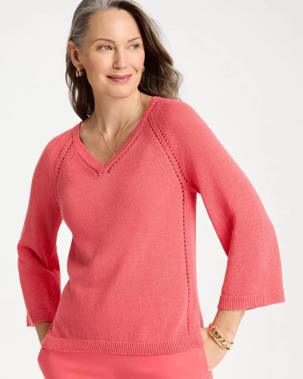 Cotton-Blend Pullover Sweater