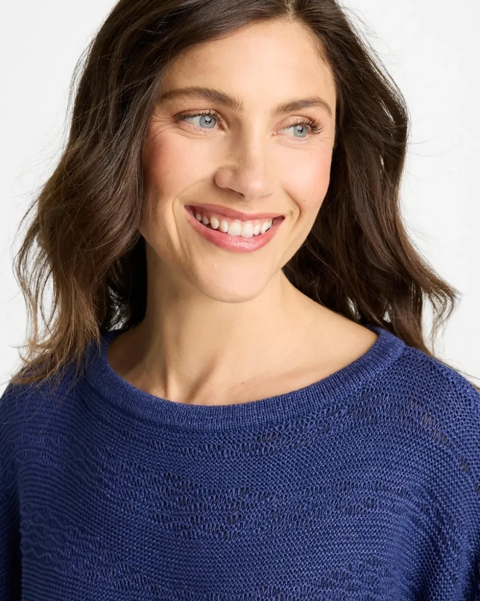 Cotton-Blend Sweater Poncho