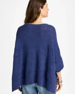 Cotton-Blend Sweater Poncho