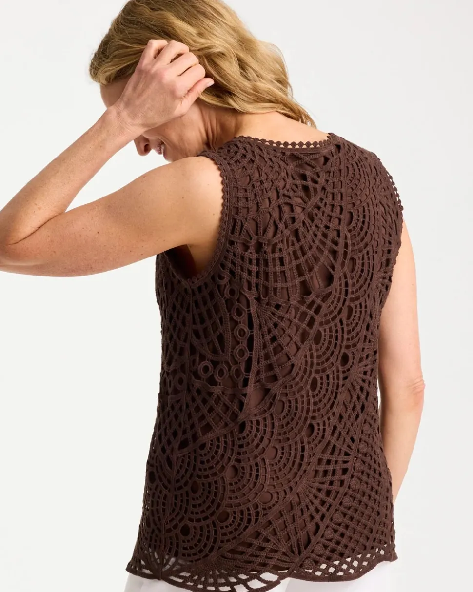 Cotton Crochet Sleeveless Tank