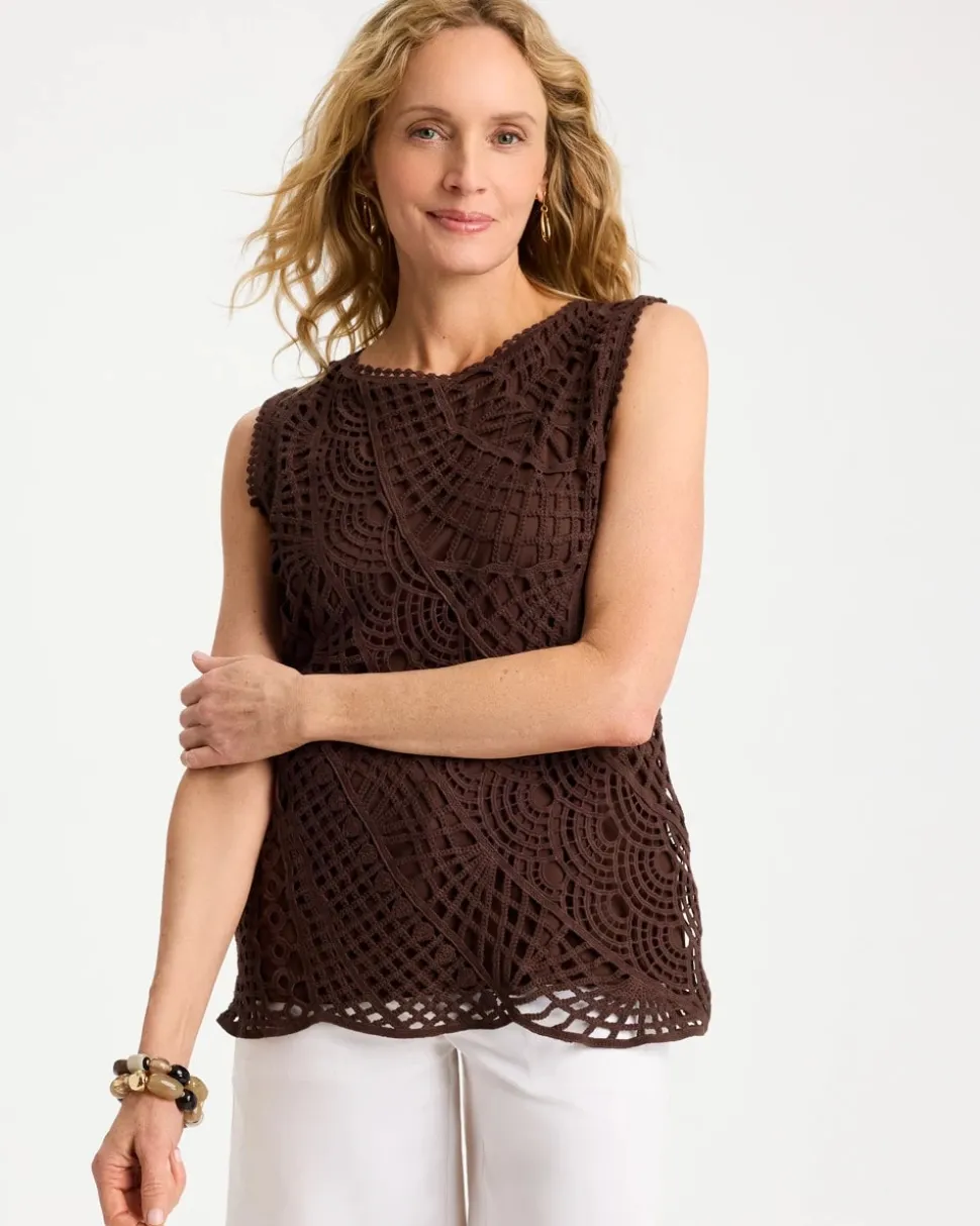 Cotton Crochet Sleeveless Tank