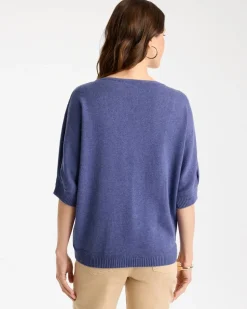 Cotton Embroidered Dolman Sweater