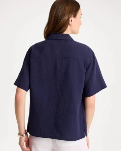 Cotton Gauze Camp Shirt