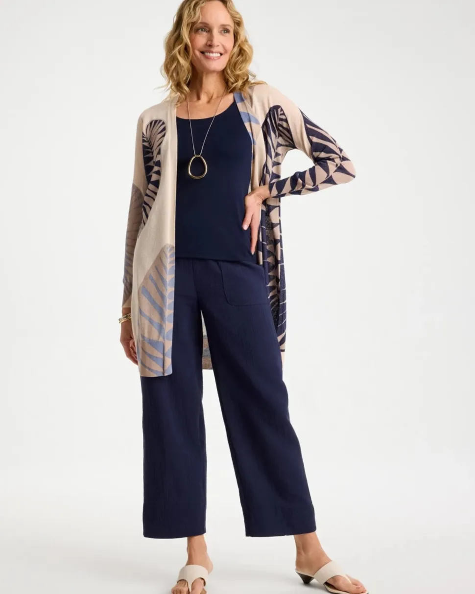 Cotton Gauze Tapered Crop Pant