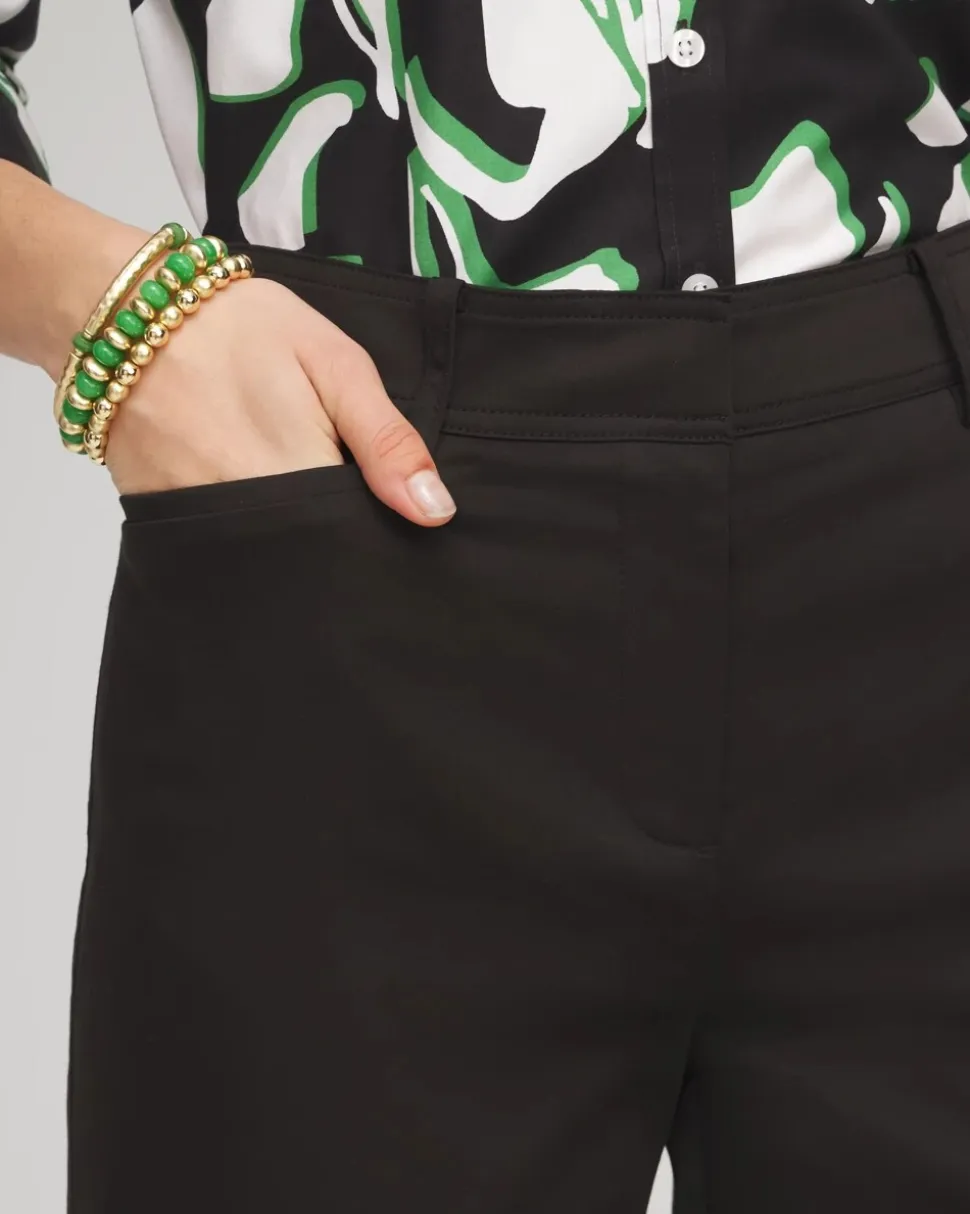 Cotton Sateen Cropped Pants