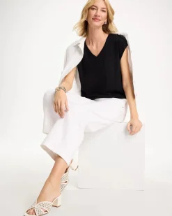 Cotton Slub Epaulette Tee