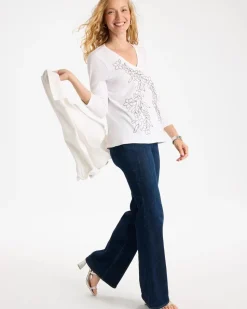 Cotton Slub Lace Applique Tee