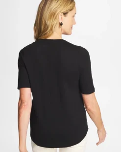 Cotton Slub V-Neck Tee