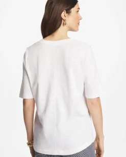 Cotton Slub V-Neck Tee