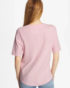 Cotton Slub V-Neck Tee