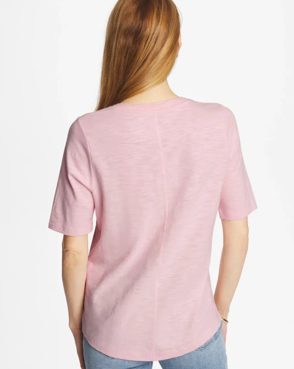 Cotton Slub V-Neck Tee