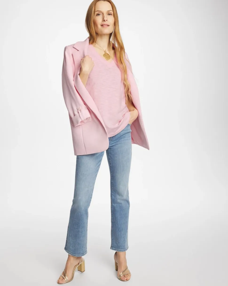 Cotton Slub V-Neck Tee