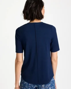 Cotton Slub V-Neck Tee