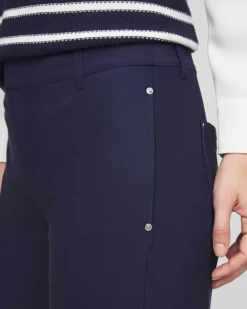 Cotton Straight Ankle Trousers