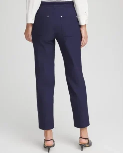Cotton Straight Ankle Trousers
