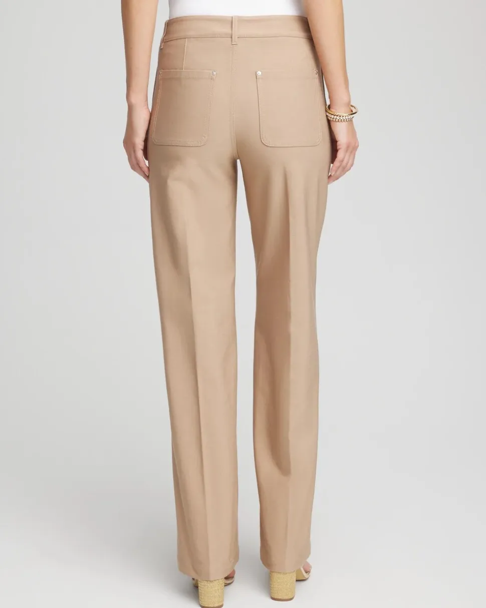 Cotton Straight-Leg Trousers