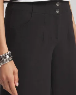 Cotton Stretch Wide Leg Pants