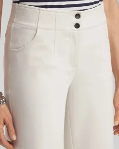 Cotton Stretch Wide Leg Pants