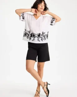 Cotton Voile Applique Blouse
