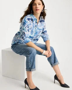 Cotton Voile Collared Beach Shirt