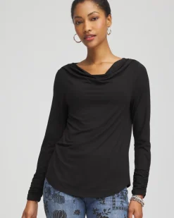 Cowlneck Long-Sleeved Tee
