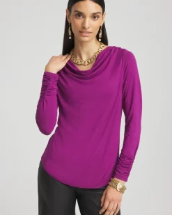 Cowl Neck Long Sleeve Tee