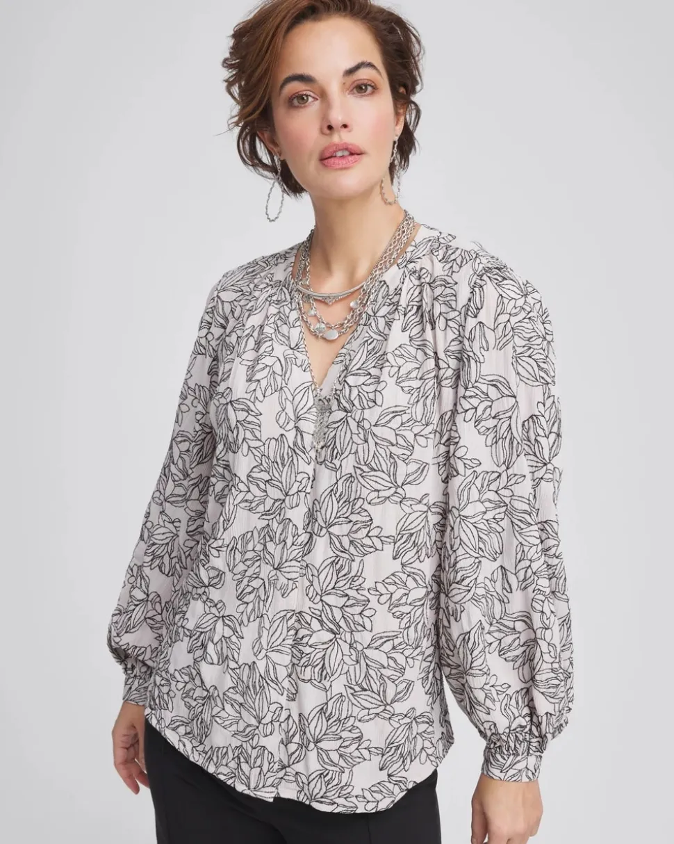 Crepe Embroidered Blouse