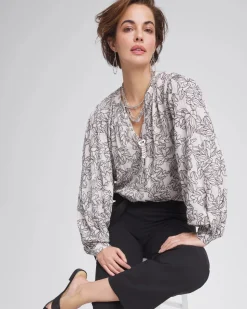 Crepe Embroidered Blouse