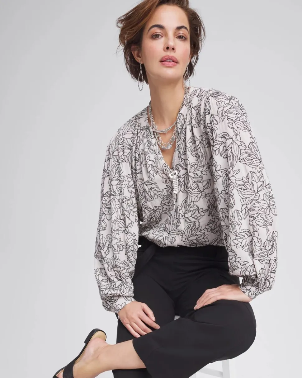 Crepe Embroidered Blouse