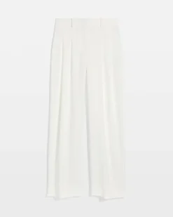 Crepe Pleated Relaxed Pants