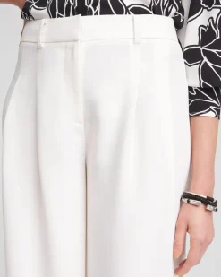 Crepe Pleated Relaxed Pants