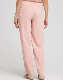 Crepe Side-Zip Tapered Ankle Pants