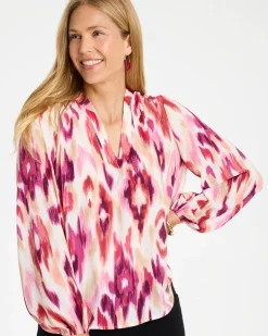 Crepe Sunset Long Sleeve Blouse