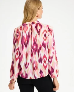 Crepe Sunset Long Sleeve Blouse