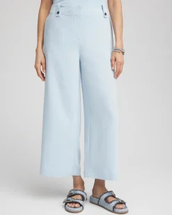 Crepe Wide-Leg Culotte Pants